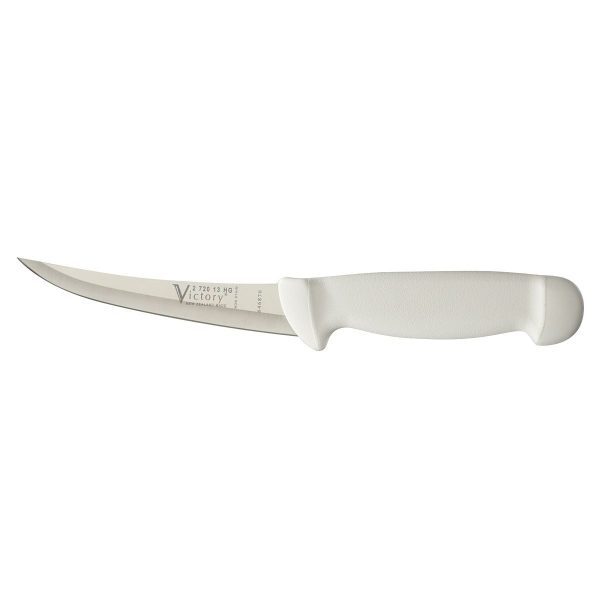 Victory Knives Hollow Ground Curved Boning Knife White